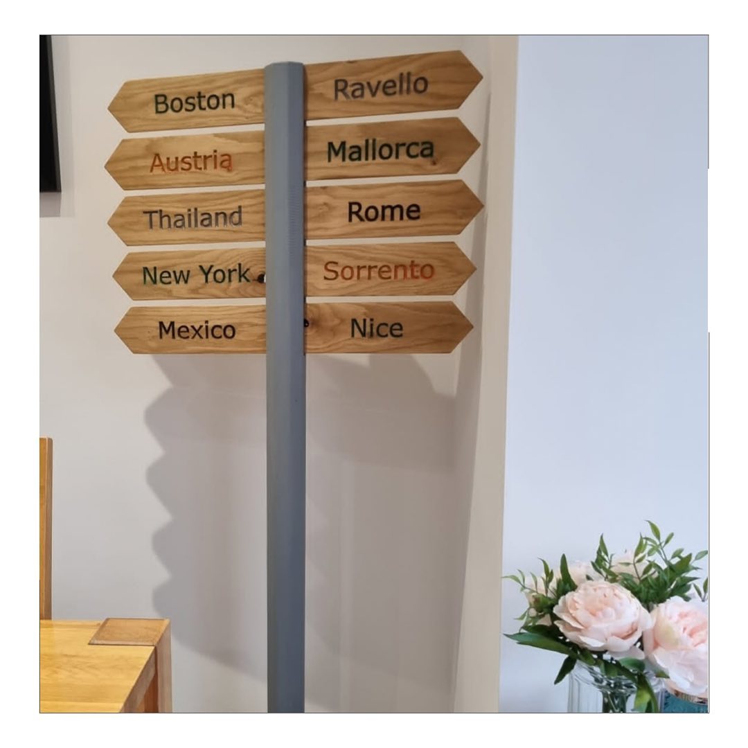 Personalised Decorative signpost by Spruce York