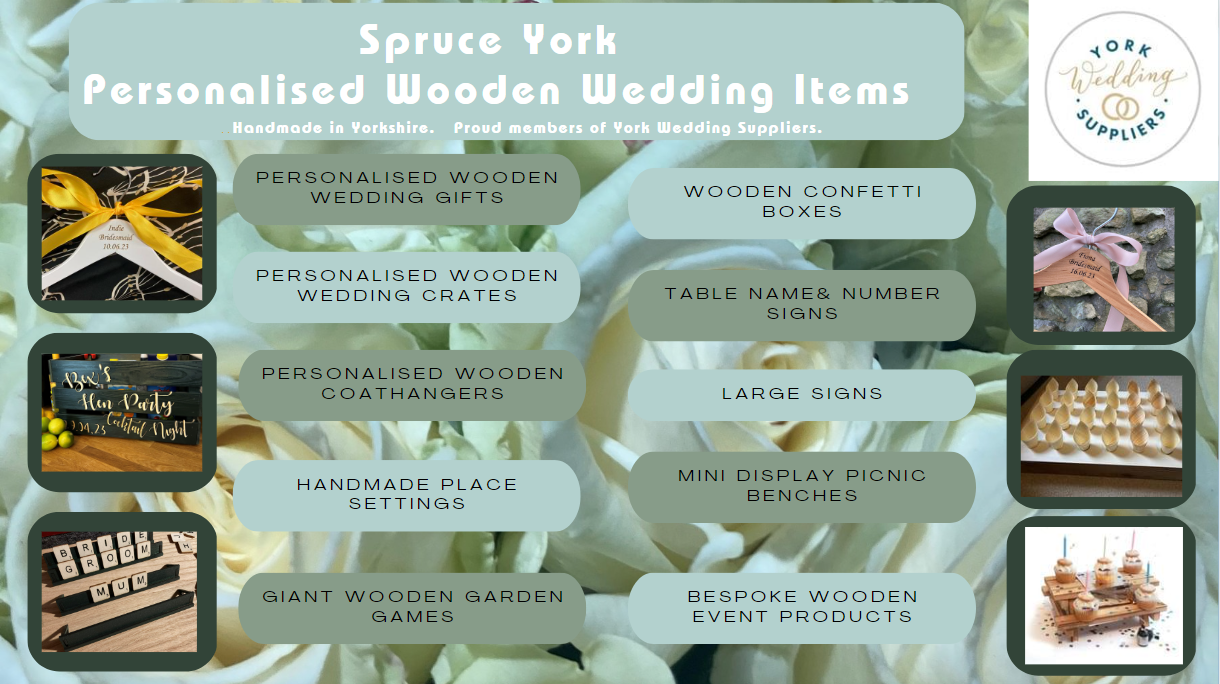 Spruce York Personalised Wedding items