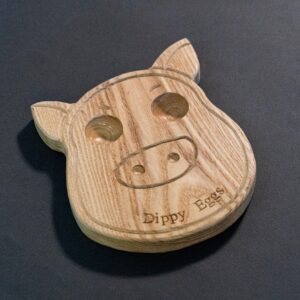 Penelope the pig dippy egg board by Spruce York