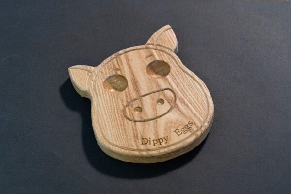 Penelope the pig dippy egg board by Spruce York