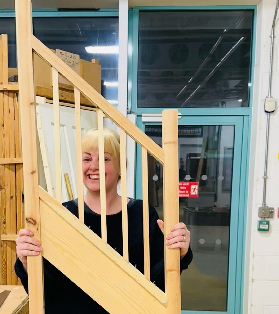 Rebecca from Spruce with her staircase Balustrade